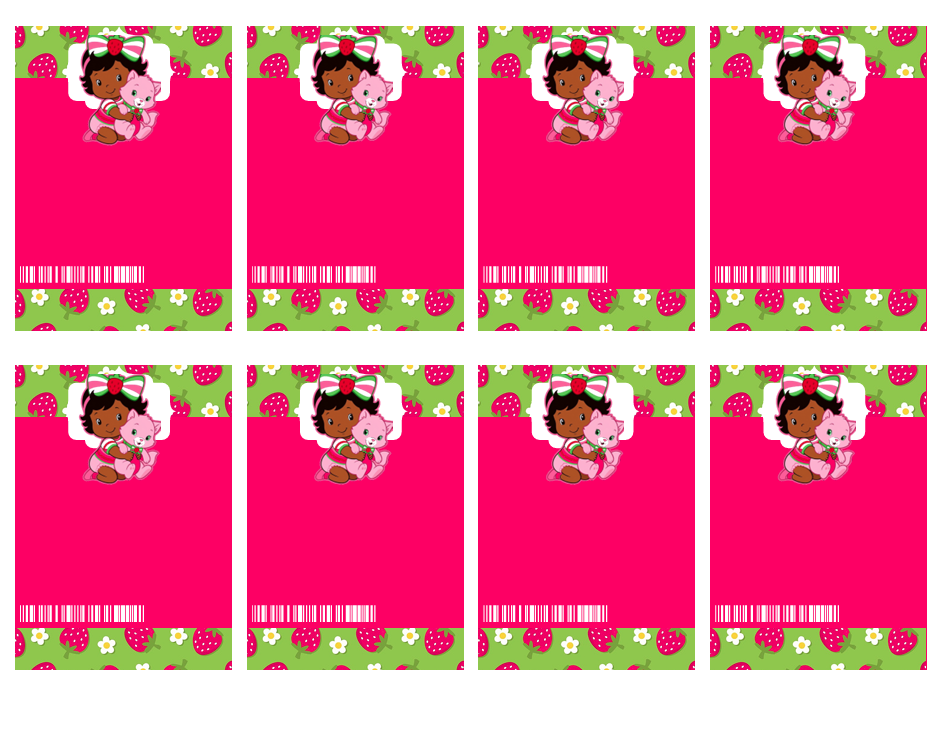 Strawberry Shortcake ID Badges - VIP Party Badge, All Access Birthday Party Favor, Self-Editing | D.I.Y. Editable Text INSTANT Download Printable