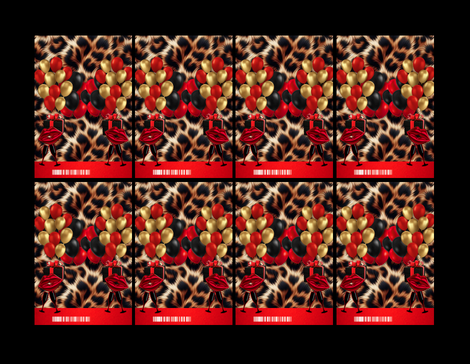 Cheetah Print/Red Birthday VIP/ID BADGE Party Favor, Self-Editing | D.I.Y. Editable Text INSTANT Download Printable