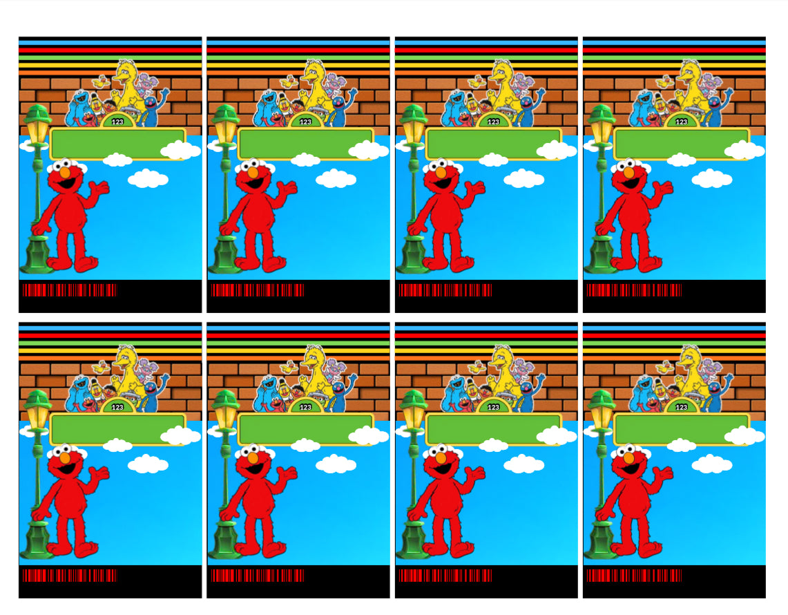 Sesame St ID Badges - VIP Party Badge, All Access Birthday Party Favor, Self-Editing | D.I.Y. Editable Text INSTANT Download Printable