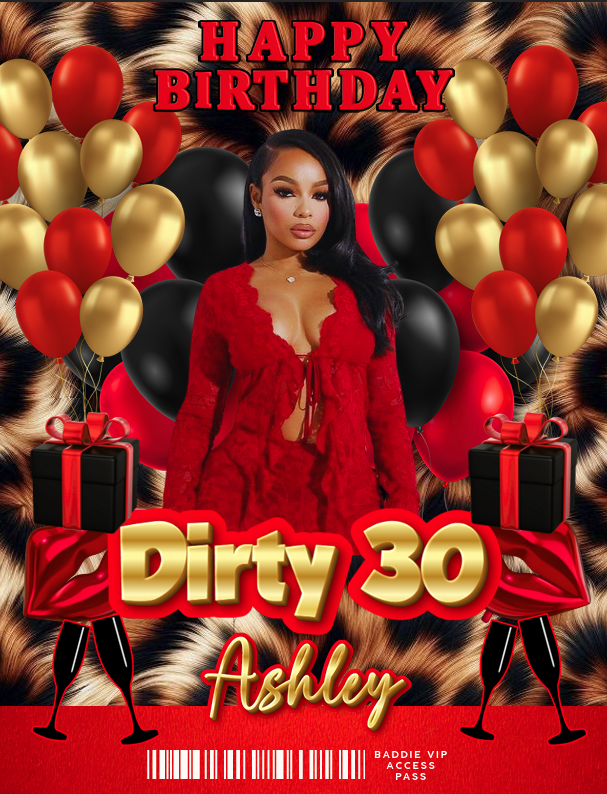 Cheetah Print/Red Birthday VIP/ID BADGE Party Favor, Self-Editing | D.I.Y. Editable Text INSTANT Download Printable