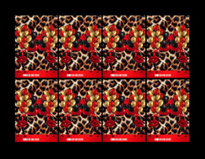 Cheetah Print/Red Birthday VIP/ID BADGE Party Favor, Self-Editing | D.I.Y. Editable Text INSTANT Download Printable