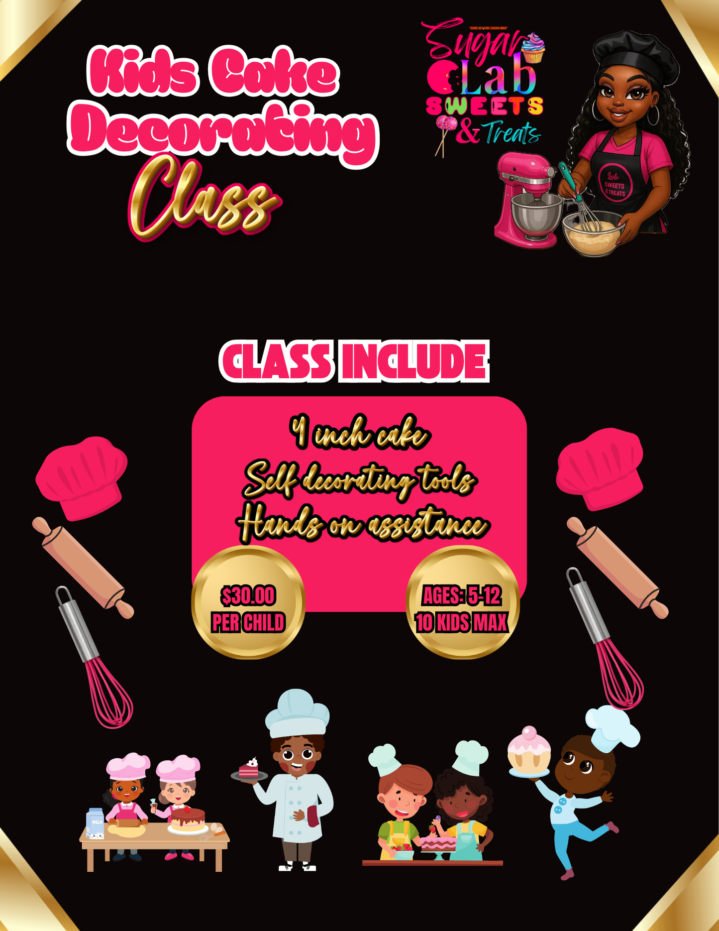 The Sugar Lab Experience: Kids Cake Decorating Class